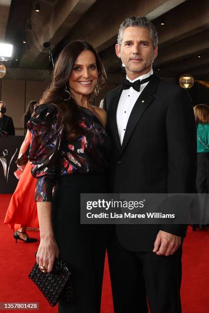 Eric Bana and Rebecca Gleeson arrive ahead of the 2021 AACTA Awards Presented by Foxtel Group at the Sydney Opera House on December 08, 2021 in...