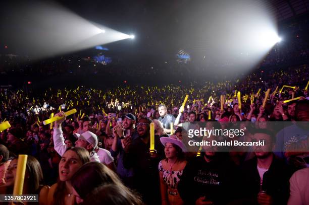 View of the crowd during iHeartRadio 103.5 KISS FM’s Jingle Ball 2021 Presented by Capital One at Allstate Arena on December 7, 2021 in Chicago,...