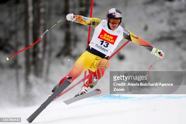 Erik Guay of Canada skis during the Audi FIS Alpine Ski World Cup Men's Downhill Training on December 14, 2011 in Val Gardena, Italy.