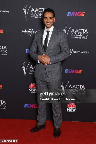 Waleed Aly arrives ahead of the 2021 AACTA Awards Presented by Foxtel Group at the Sydney Opera House on December 08, 2021 in Sydney, Australia.