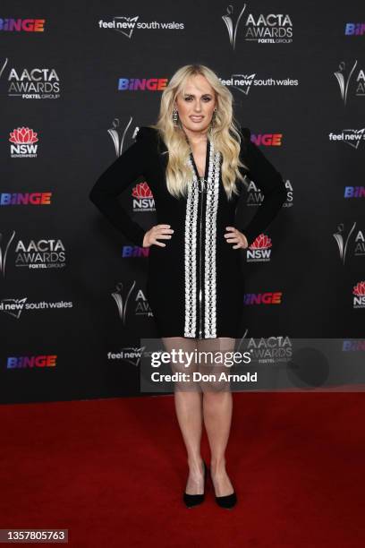 Rebel Wilson arrives ahead of the 2021 AACTA Awards Presented by Foxtel Group at the Sydney Opera House on December 08, 2021 in Sydney, Australia.