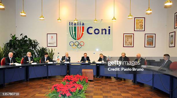 General view of the "Tavolo Della Pace" Meeting on December 14, 2011 in Rome, Italy.