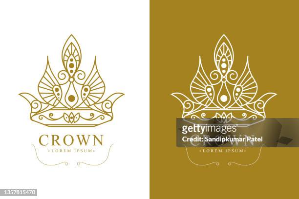 crown flat design fantasy icon - headdress 幅插畫檔、美工圖案、卡通及圖標