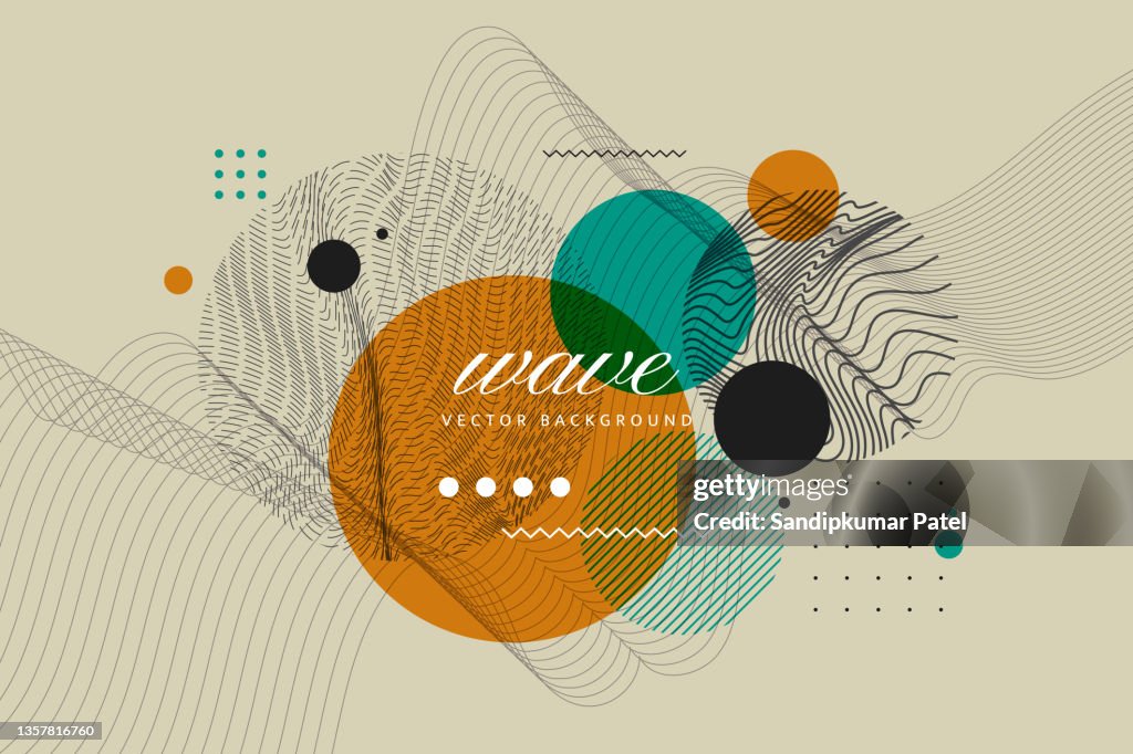 Abstract flowing wave banner