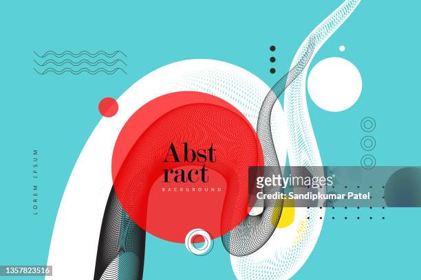 stockillustraties, clipart, cartoons en iconen met vector background with abstract neon shapes in gradient pastel colors - poster