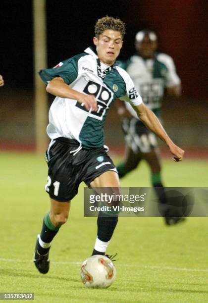 Cristiano Ronaldo of Sporting Lisbon in action on July 10, 2002 in Lisbon, Portugal.