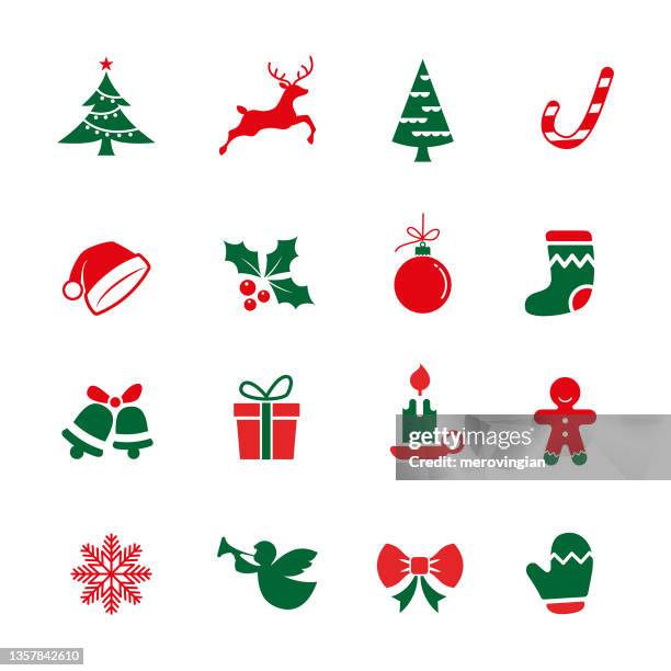 christmas icons set - ornaments 幅插畫檔、美工圖案、卡通及圖標