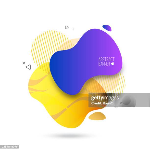 abstract modern graphic element. dynamic colorful form and line. flowing liquid shape gradient abstract banner. template for a logo, flyer or presentation design. vector. - space force logo stock illustrations