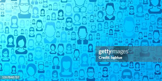 abstract blue background - people pattern - man light blue background stock illustrations