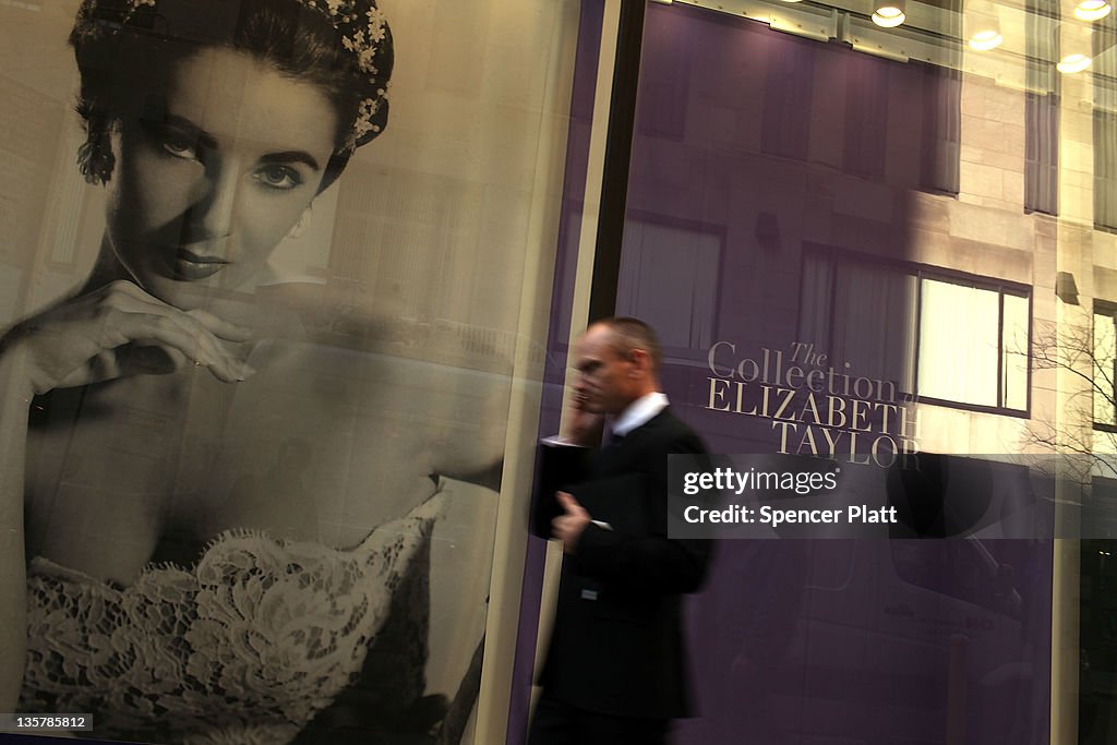 Elizabeth Taylor's Jewelery Collection Auctioned At Christie's In New York