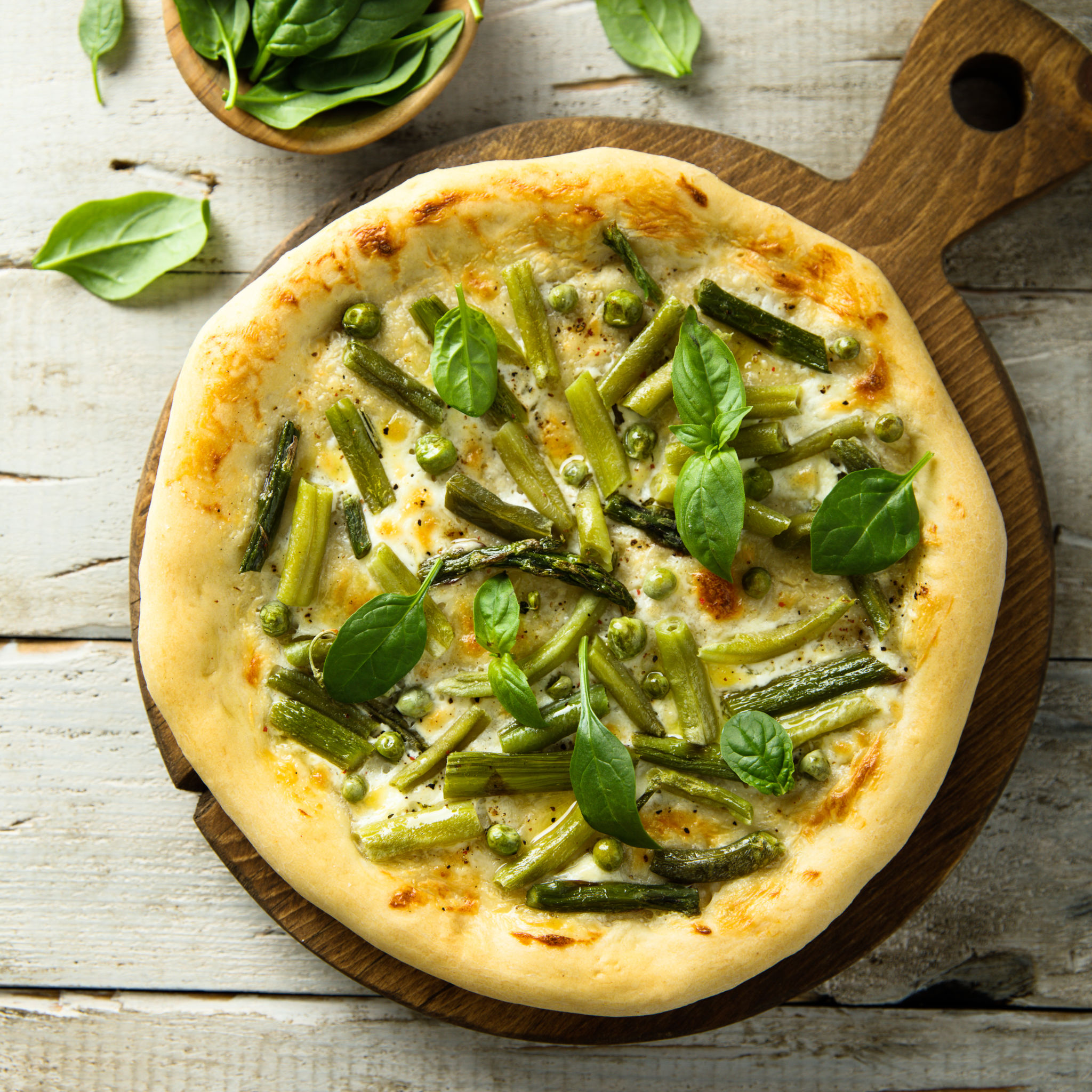 fresh spring pizza