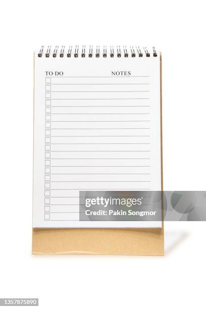 calendar desk 2022, note pad for organizer to planning and reminder isolated on white background. clipping path - to do list stock pictures, royalty-free photos & images