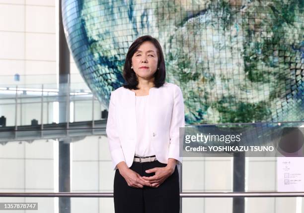 Portrait de Chieko Asakawa, scientifique aveugle japonaise et nouvelle directrice générale du Musée national des sciences émergentes et de...