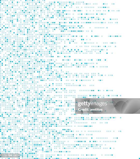 loose blue pixels - pixel explosion stock illustrations