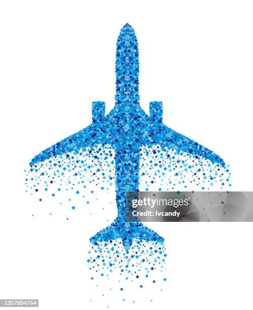 abstract airplane - exploded view technology stock illustrations