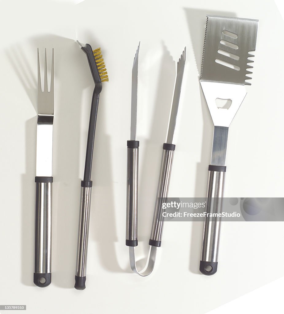 Chrome BBQ tool set