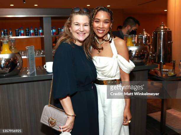 Krista Smith and Alexandra Shipp attend The Hollywood Reporter 2021 Power 100 Women in Entertainment, presented by Lifetime at Fairmont Century Plaza...