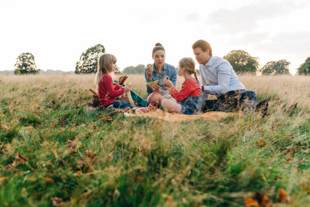 A family having a picnic