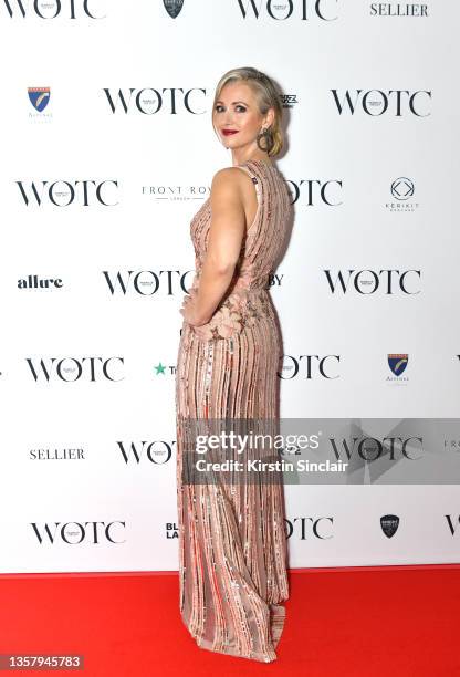 Hayley McQueen attends the WOTC New Faces Awards at The Berkeley Hotel on December 08, 2021 in London, England.