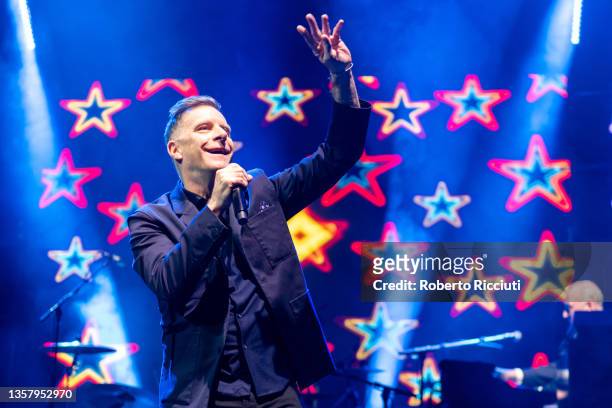 Ricky Ross of Deacon Blue performs on stage at Usher Hall on December 08, 2021 in Edinburgh, Scotland.