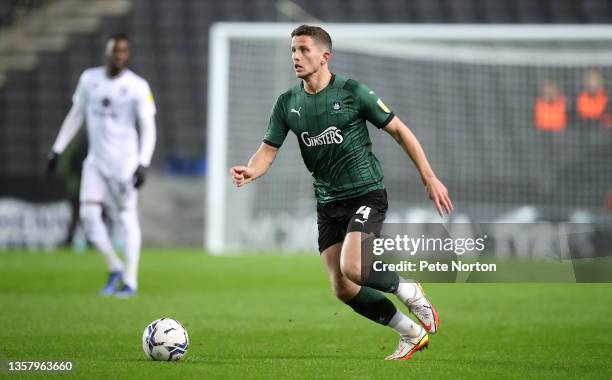 Jordan Houghton of Plymouth Argyle in action during the Sky Bet League One match between Milton Keynes Dons and Plymouth Argyle at Stadium mk on...