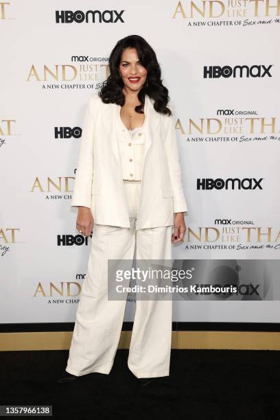 Sarita Choudhury attends HBO Max's premiere of "And Just Like That" at Museum of Modern Art on December 08, 2021 in New York City.