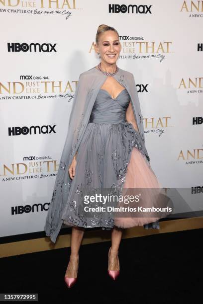 Sarah Jessica Parker attends HBO Max's premiere of "And Just Like That" at Museum of Modern Art on December 08, 2021 in New York City.