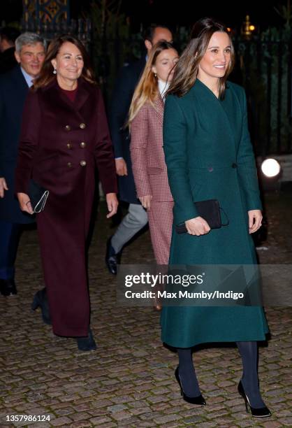 Michael Middleton, Carole Middleton, Alizee Thevenet and Pippa Middleton attend the 'Together at Christmas' community carol service at Westminster...