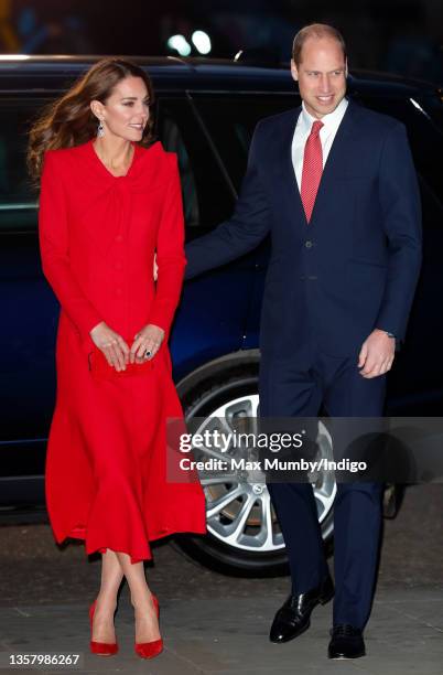 Catherine, Duchess of Cambridge and Prince William, Duke of Cambridge attend the 'Together at Christmas' community carol service at Westminster Abbey...