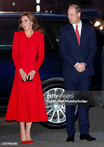 Catherine, Duchess of Cambridge and Prince William, Duke of Cambridge attend the 'Together at Christmas' community carol service at Westminster Abbey...