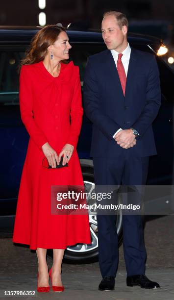 Catherine, Duchess of Cambridge and Prince William, Duke of Cambridge attend the 'Together at Christmas' community carol service at Westminster Abbey...