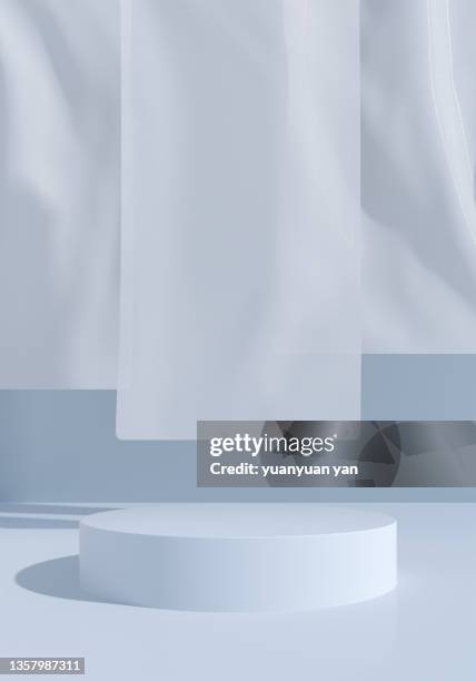 3d rendering exhibition background - flagge weiß stock-fotos und bilder