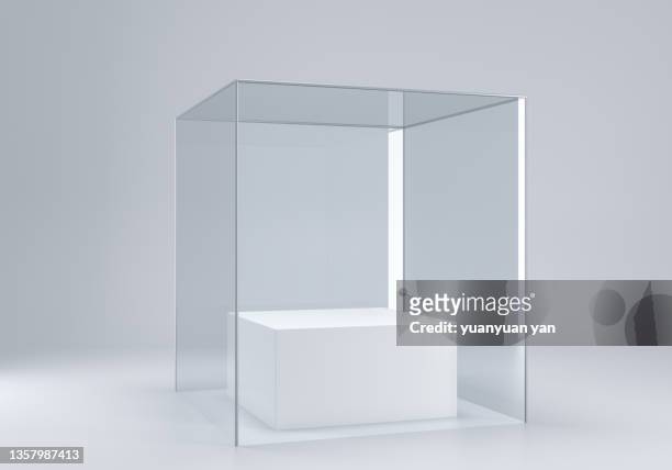 3d rendering exhibition background - light box stock-fotos und bilder