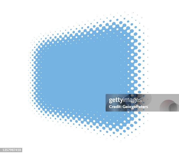 retro style frame-border with half tone pattern - rounded rectangles logo stock illustrations