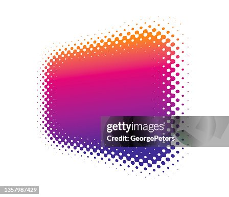 Retro Style Frameborder With Half Tone Pattern High-Res Vector Graphic ...