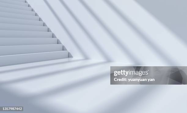 3d rendering exhibition background - white light tunnel stock pictures, royalty-free photos & images