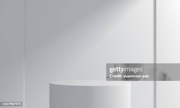 3d rendering exhibition background - tonen stockfoto's en -beelden