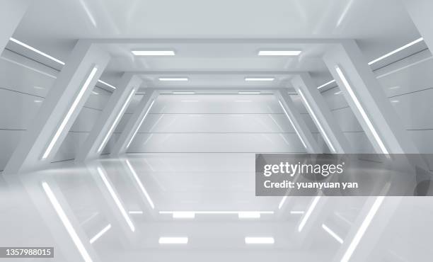 3d rendering exhibition background - future space stockfoto's en -beelden