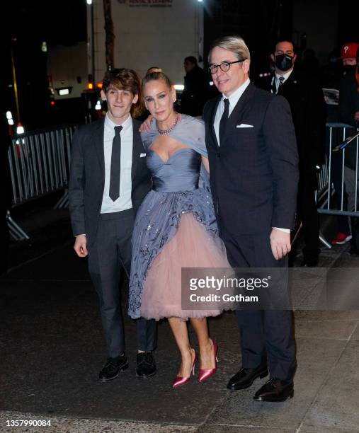 Sarah Jessica Parker, James Wilkie Broderick and Matthew Broderick attend the NY Premiere of 'And Just Like That' on December 08, 2021 in New York...