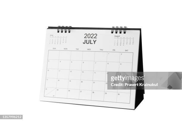 july. monthly dest calendar  for 2022 year - week seven ストックフォトと画像