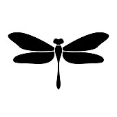 Dragonfly silhouette icon