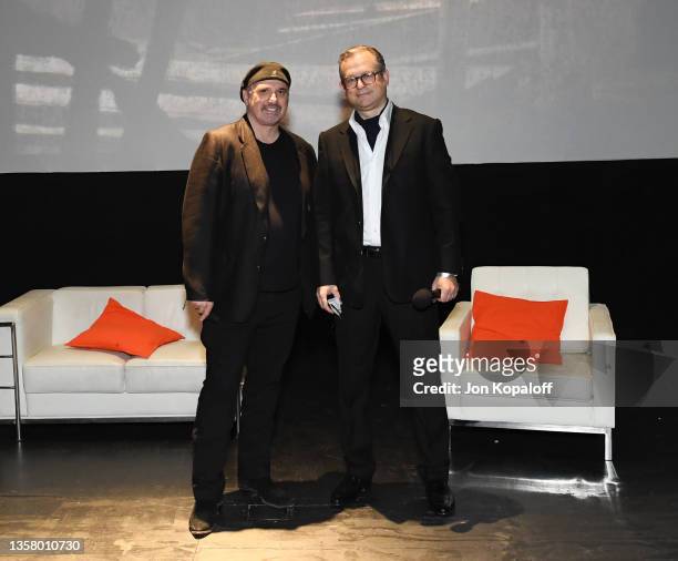 Fred Fontana and Adam T. Bernard attend “Road Of Vengeance” Premiere Screening at The Montalban on December 08, 2021 in Hollywood, California.