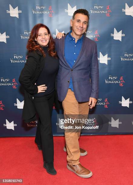 Yeni Alvarez and Mark DeCarlo attend “Road Of Vengeance” Premiere Screening at The Montalban on December 08, 2021 in Hollywood, California.