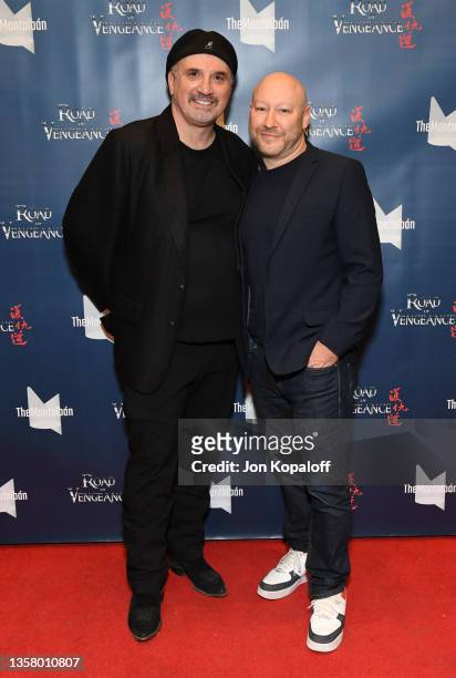 Fred Fontana and Michael Becker attend “Road Of Vengeance” Premiere Screening at The Montalban on December 08, 2021 in Hollywood, California.