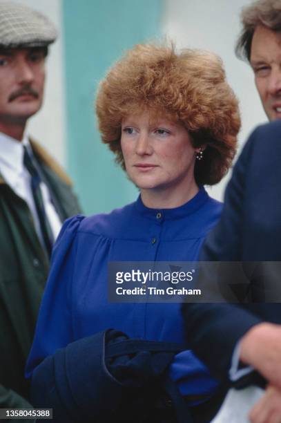 Lady Sarah McCorquodale, sister of Diana, Princess of Wales, attends Burghley Horse Trials at Burghley House near Stamford, Lincolnshire, England,...