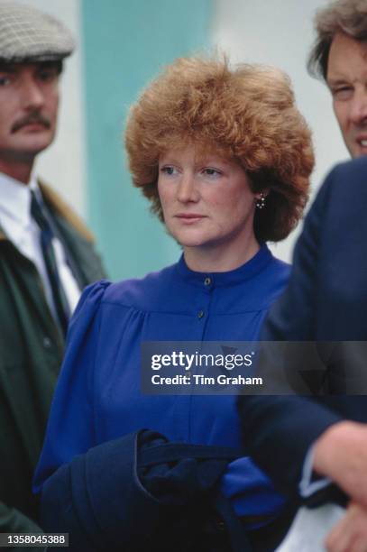 Lady Sarah McCorquodale, sister of Diana, Princess of Wales, attends Burghley Horse Trials at Burghley House near Stamford, Lincolnshire, England,...