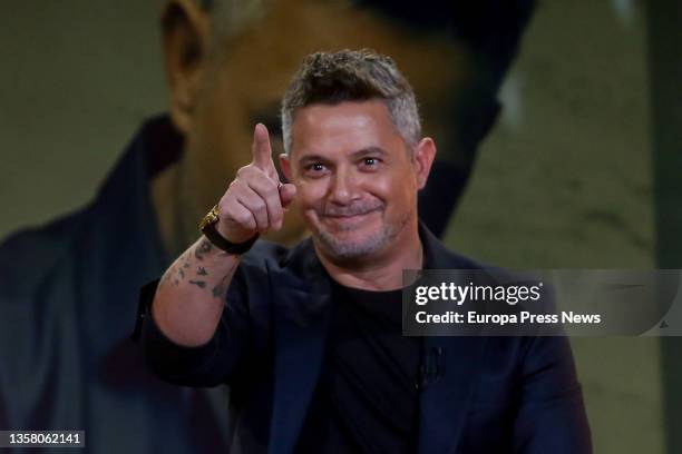 The singer Alejandro Sanz, during the presentation of his new album 'Sanz', on 9 December 2021, in Madrid, Spain. The album will be released...