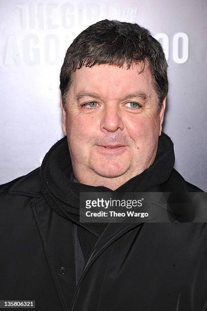 Actor John Scurti attends the "The Girl With the Dragon Tattoo" New York premiere at Ziegfeld Theater on December 14, 2011 in New York City.