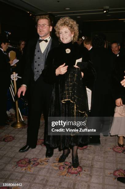 American actor Robert Foxworth and American actress Elizabeth Montgomery attend the California Fashion Industry Friends of AIDS Project Los Angeles...