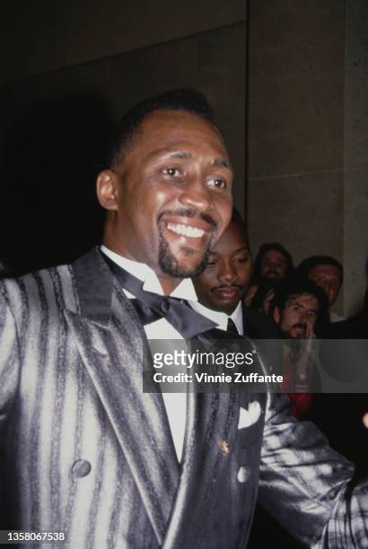 American boxer Thomas Hearns attends 'A Party for Richard Pryor', a CBS television tribute special, held at the Beverly Hilton Hotel in Beverly...